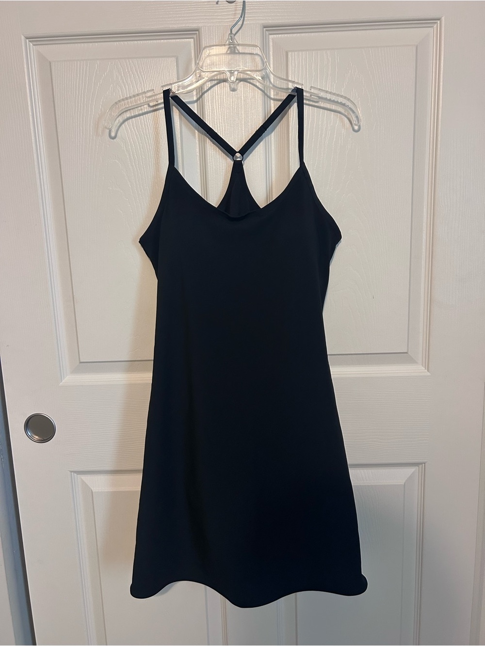 Outdoor Voices Black Mini Dress with Strappy Back Size Medium